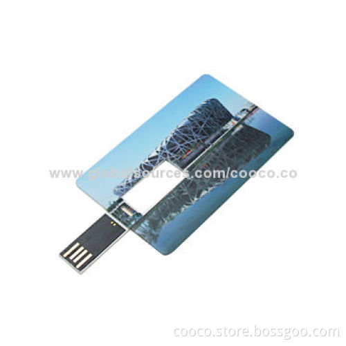Card USB Drive, 1 to 64GB Flash Memory Capacity, Supports Microsoft's Windows XP, Linux 2.4.x OS